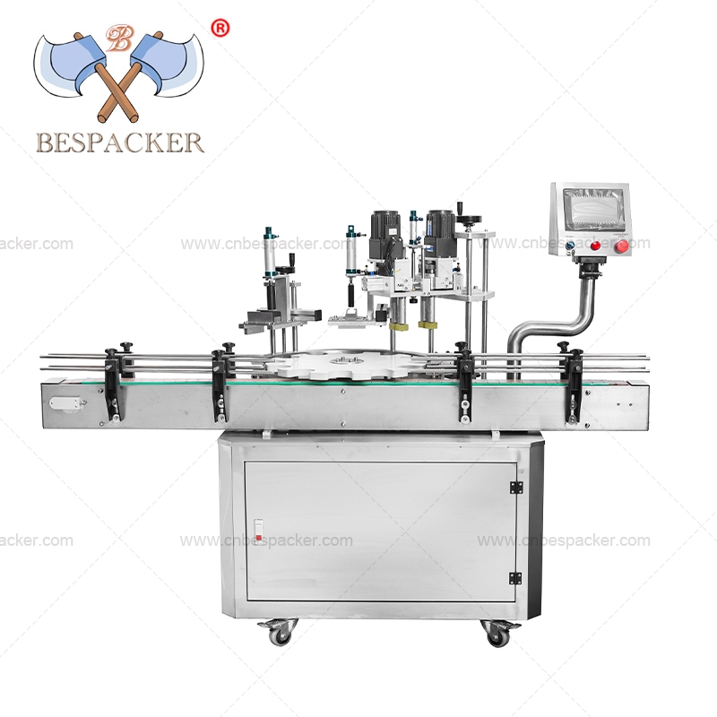 Máquina taponadora de viales con plataforma giratoria automática QDX-3